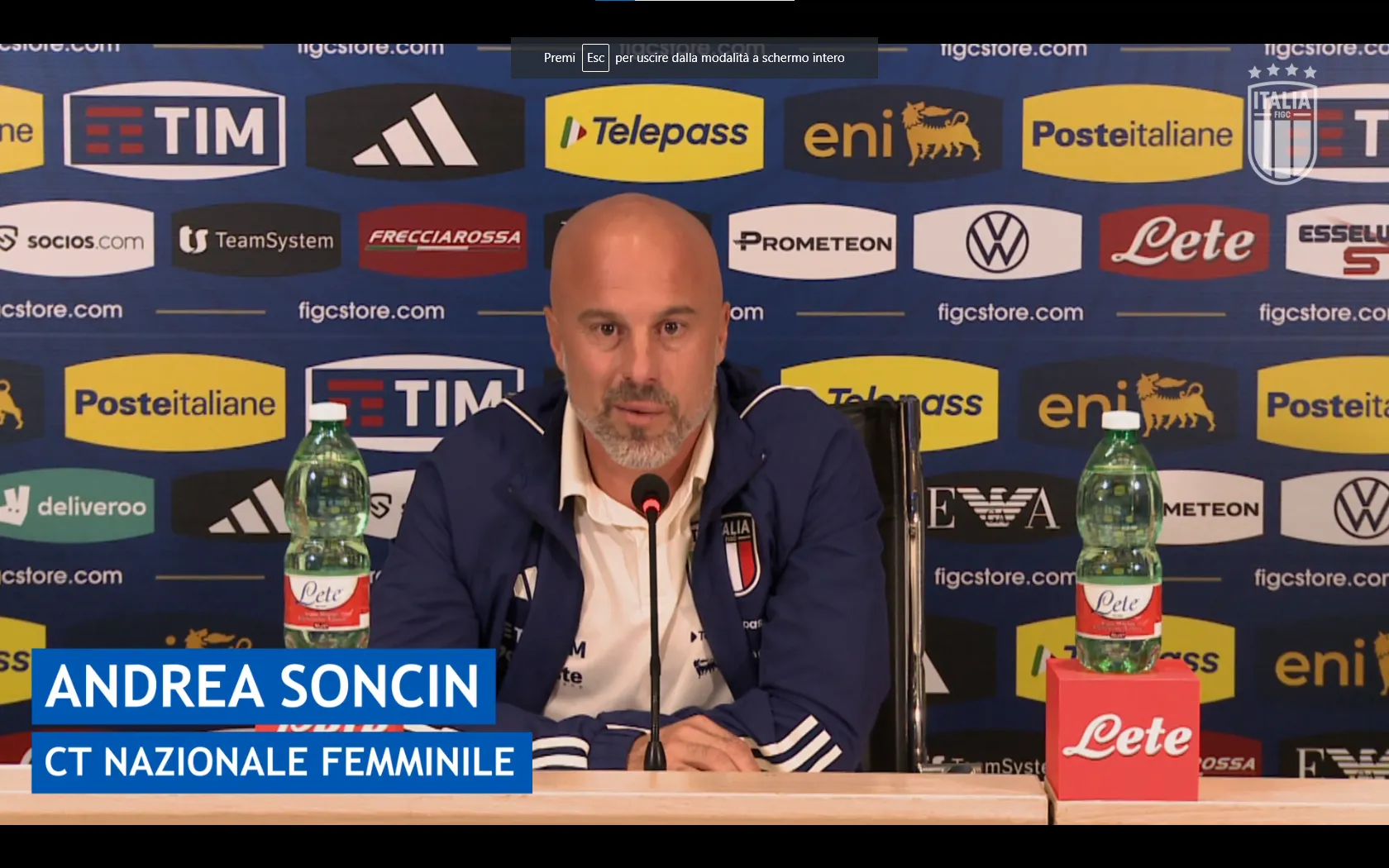 Italia femminile: Soncin in conferenza stampa