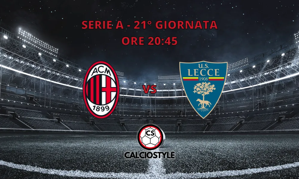 Milan-Lecce, le formazioni ufficiali