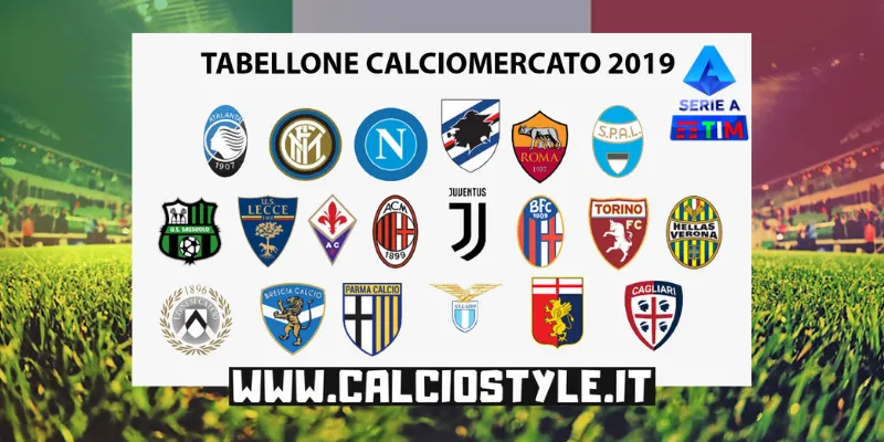 Tabellone calciomercato Serie A 2019: acquisti e cessioni
