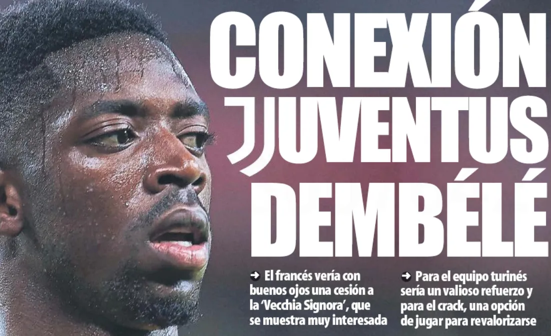 Juventus-Dembélé: contatto!