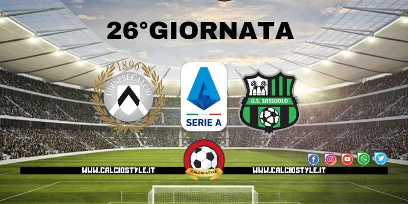 Udinese-Sassuolo: le probabili formazioni e dove vederla