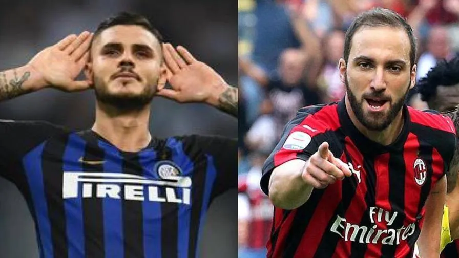 Inter-Milan: Icardi contro Higuain, che derby