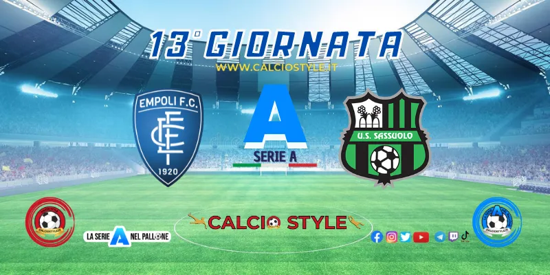 Empoli-Sassuolo, probabili formazioni e dove vederla
