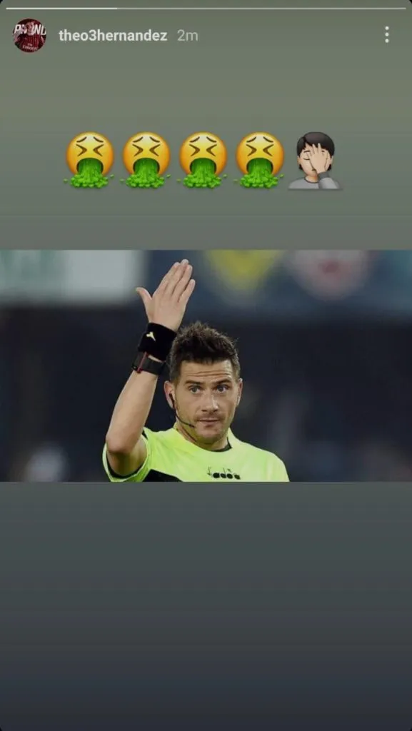 Milan, Theo Hernandez a rischio squalifica: il post su Instagram