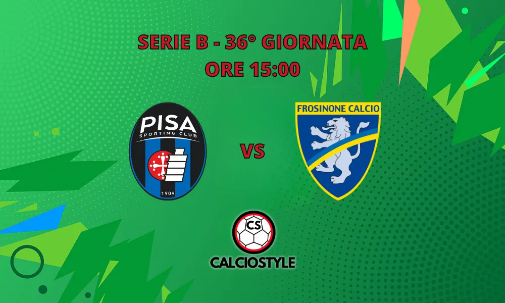 Pisa-Frosinone, le formazioni ufficiali