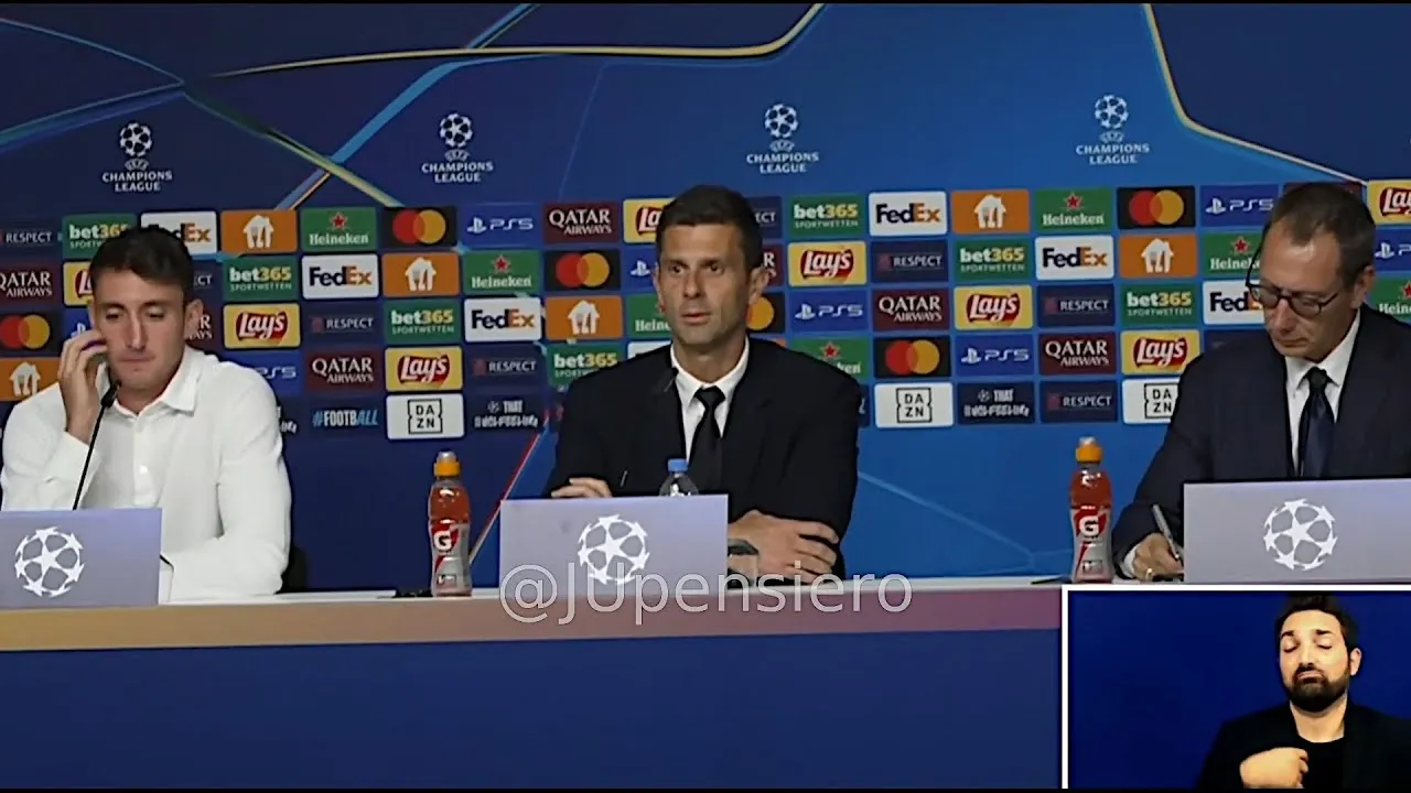 La conferenza di Thiago Motta pre Aston Villa-Juventus | VIDEO