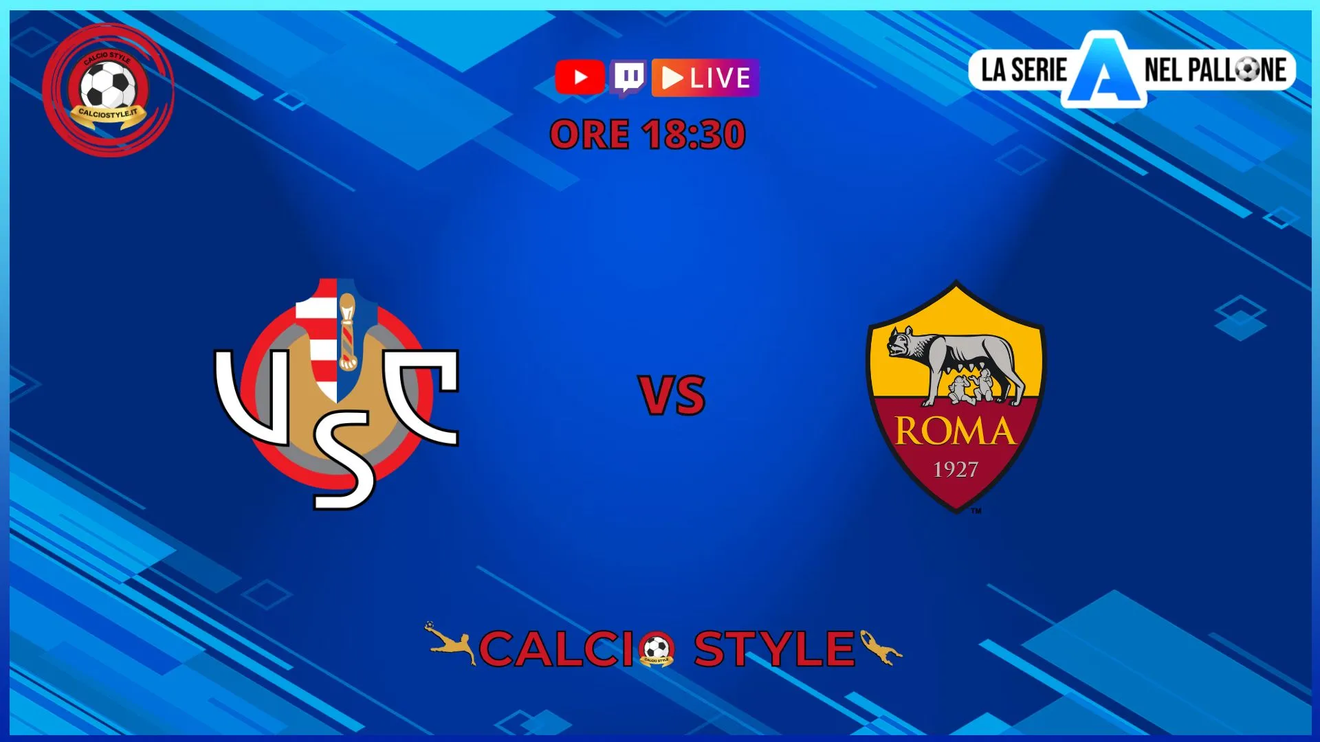 Cremonese-Roma: le scelte ufficiali