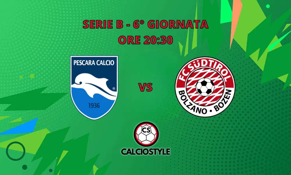 Pescara-Sudtirol: probabili formazioni e dove vederla
