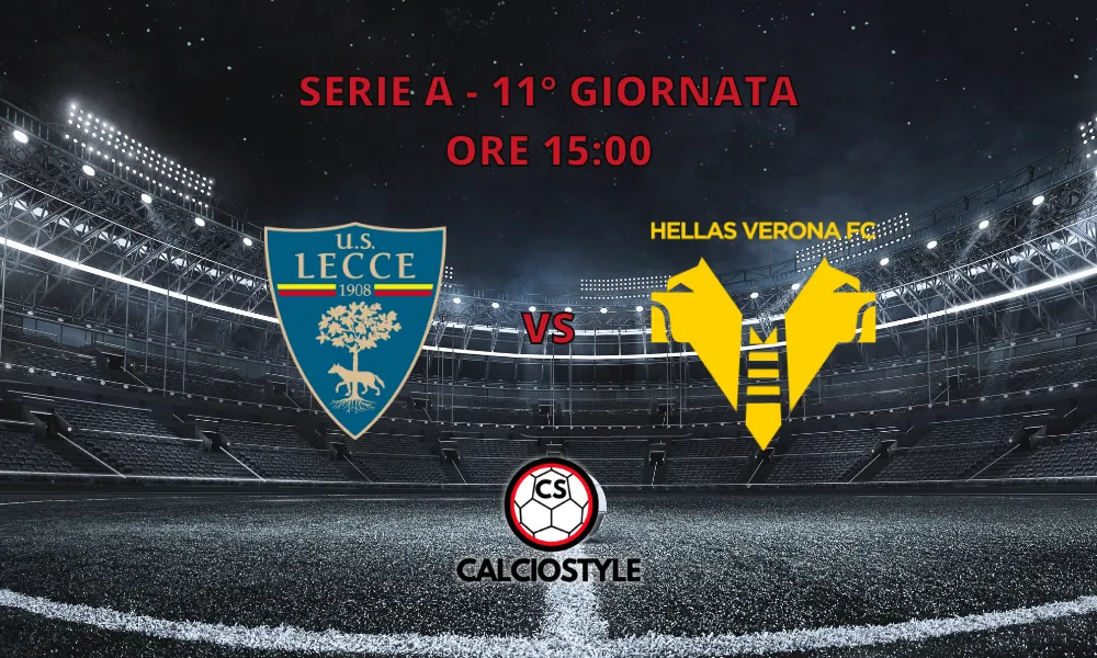 Lecce-Hellas Verona, le formazioni ufficiali
