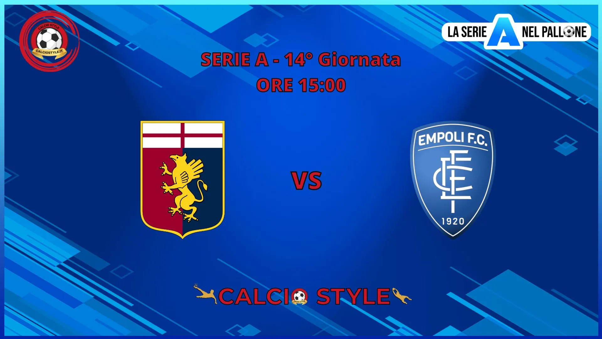 Genoa-Empoli, le formazioni ufficiali