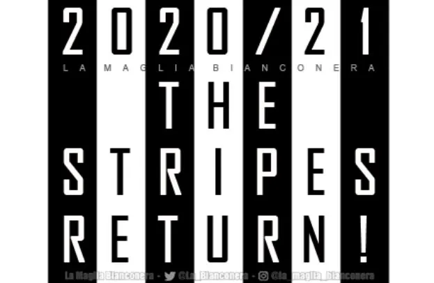 Nuova maglia Juventus, nel 2020/2021 torneranno le strisce bianconere