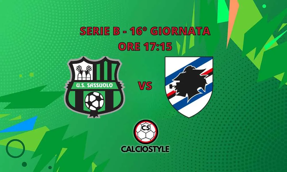 Sassuolo-Sampdoria, le probabili formazioni e dove vederla