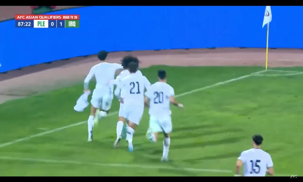 Palestina primo gol contro l'Iraq
