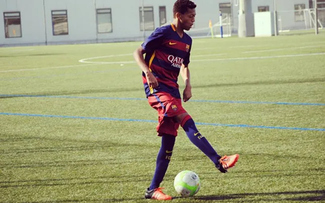 Atalanta preso Anwar Mediero, 2002 del Barça U18