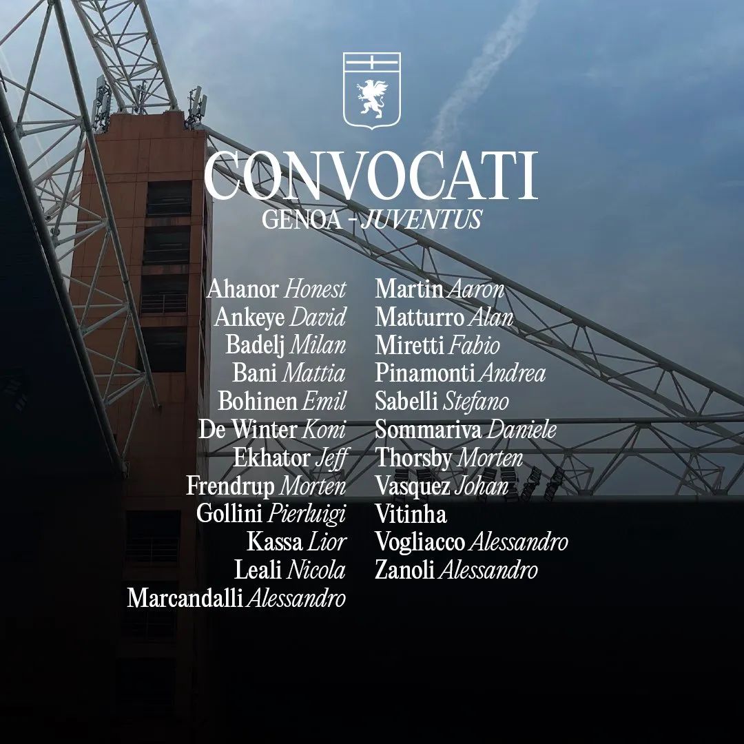 genoa convocati