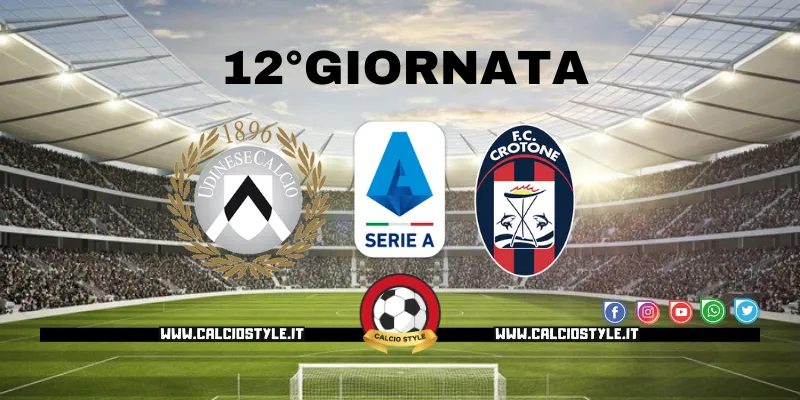 Udinese-Crotone: probabili formazioni e dove vederla