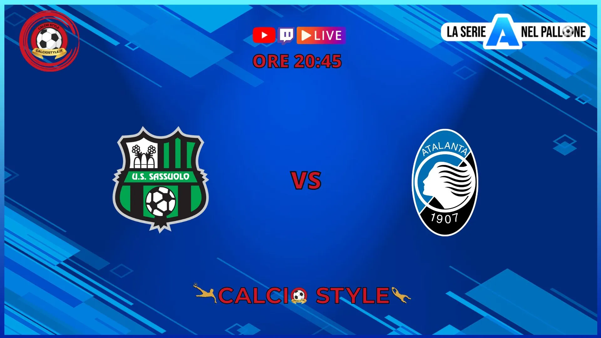Sassuolo-Atalanta: le formazioni ufficiali