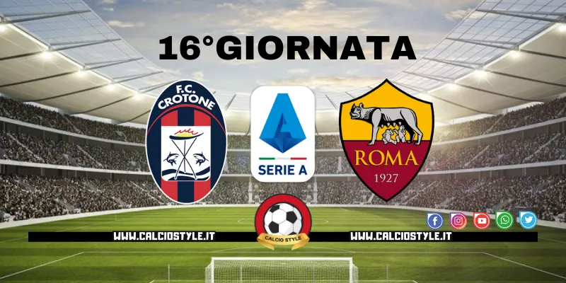 Crotone-Roma: probabili formazioni e dove vederla