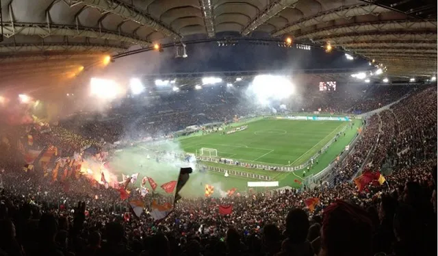 Roma, finale: maxi schermo all'Olimpico