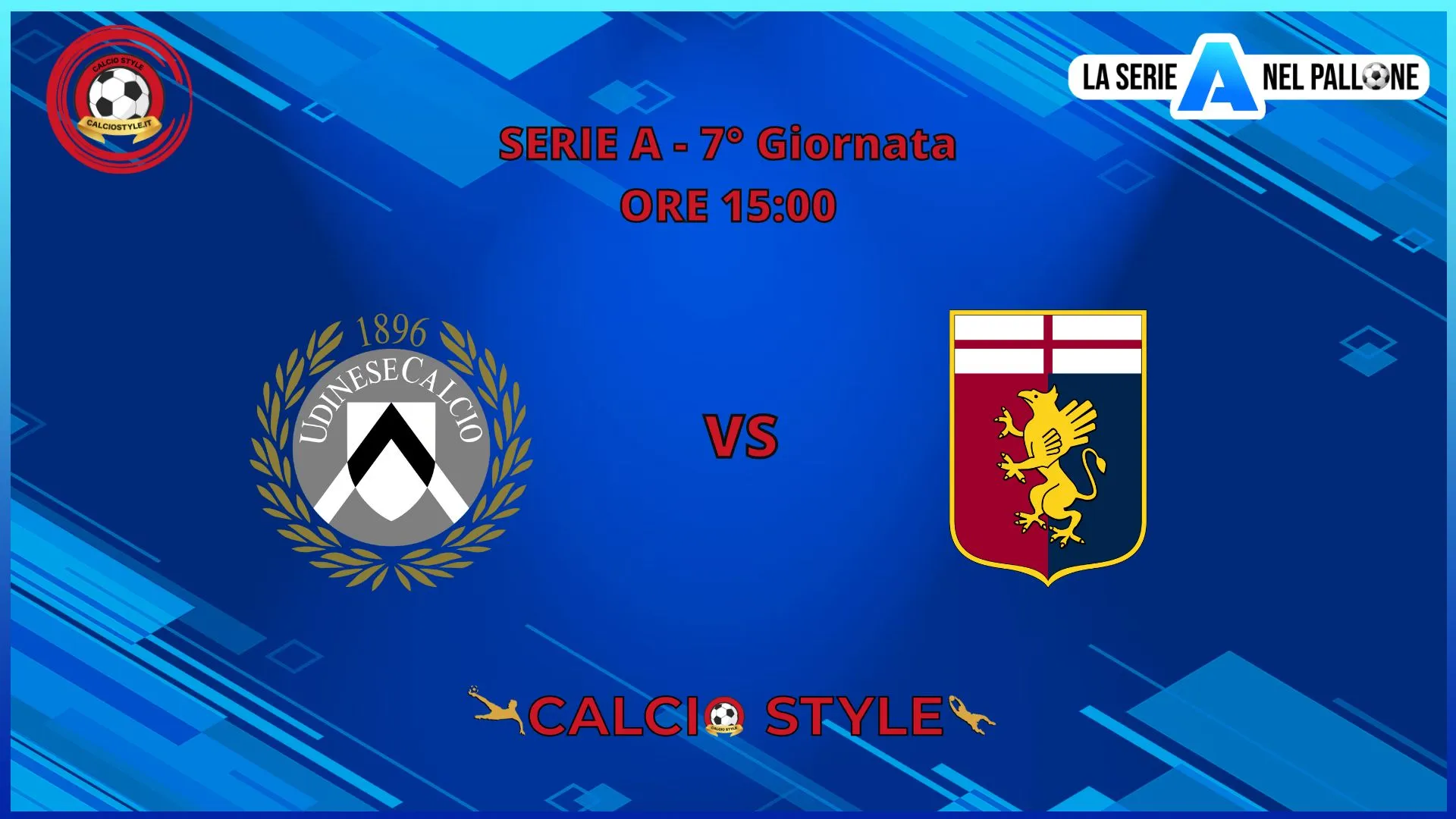 Udinese - Genoa, le formazioni ufficiali