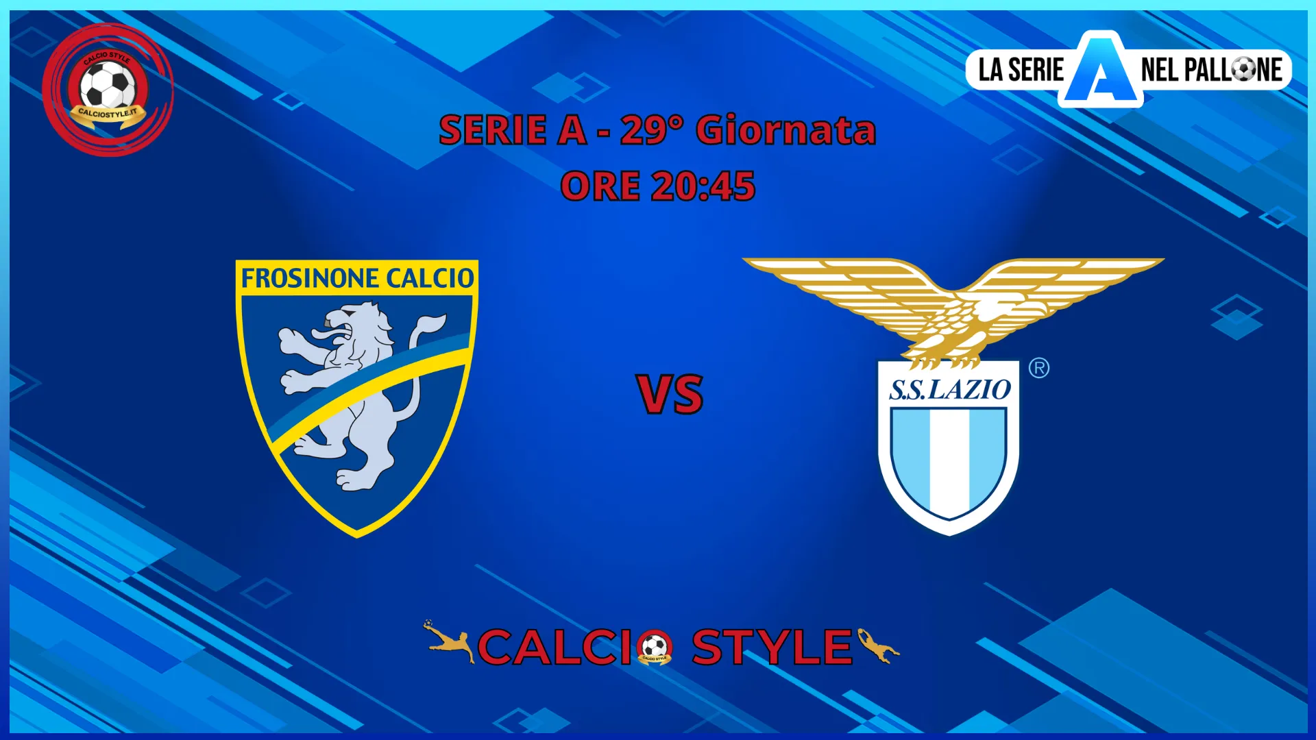 Frosinone-Lazio, le formazioni ufficiali