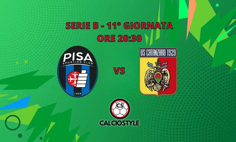 Pisa-Catanzaro, probabili formazioni e dove vederla