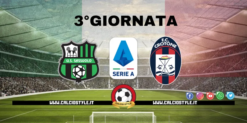 Sassuolo-Crotone: probabili formazioni e dove vederla