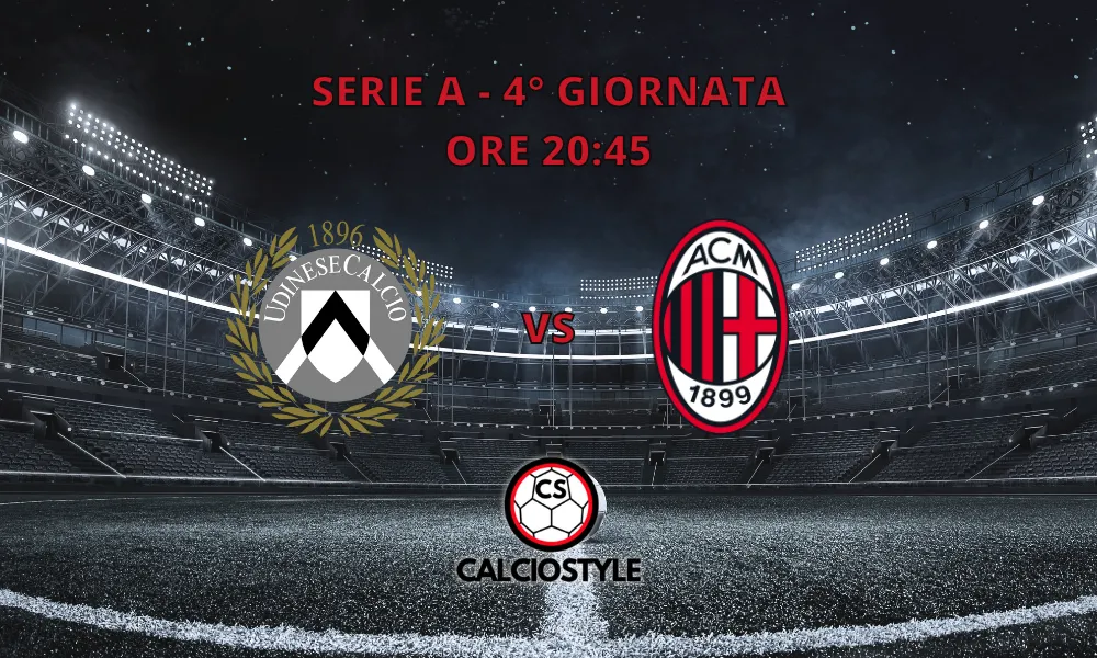 Udinese-Milan, le ultimissime: torna Pulisic dal 1', Runjaic con il dubbio Lovric