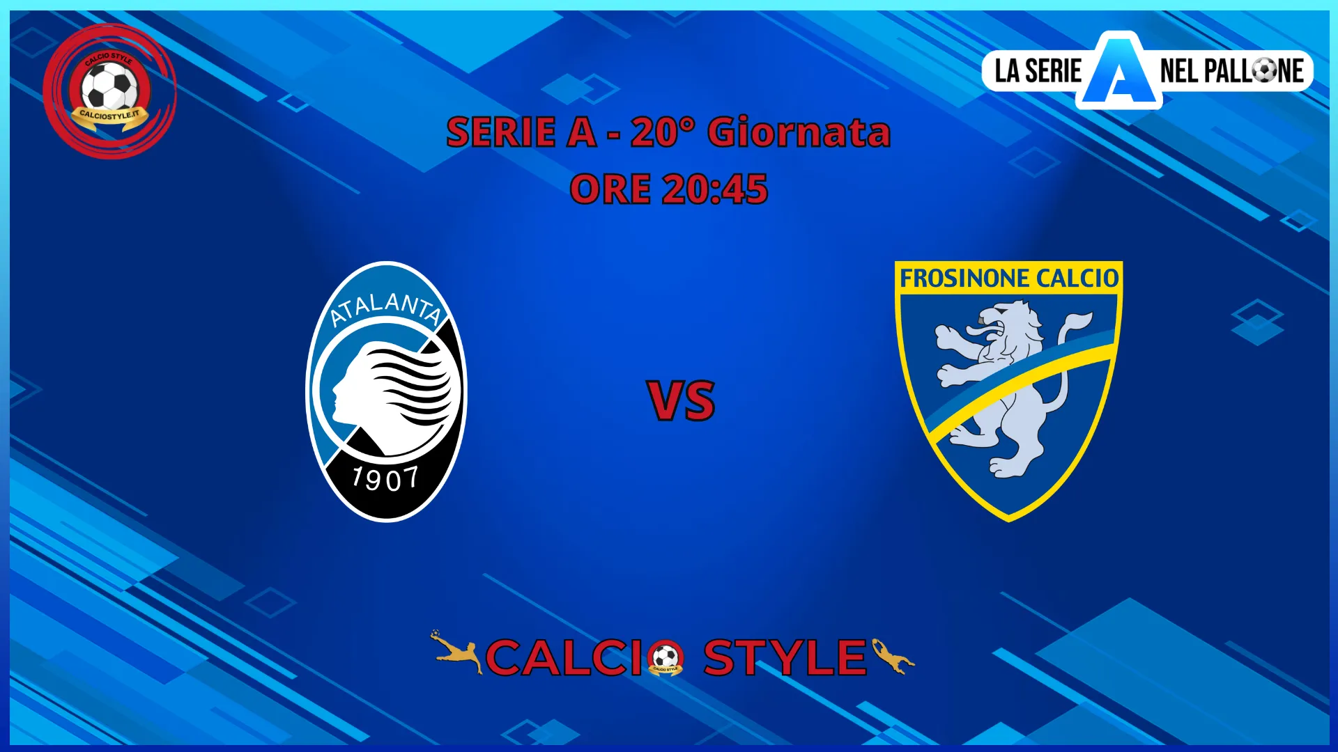 Atalanta Vs Frosinone: le formazioni ufficiali