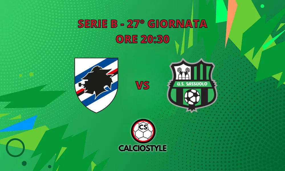 Sampdoria-Sassuolo, le probabili formazioni e dove vederla