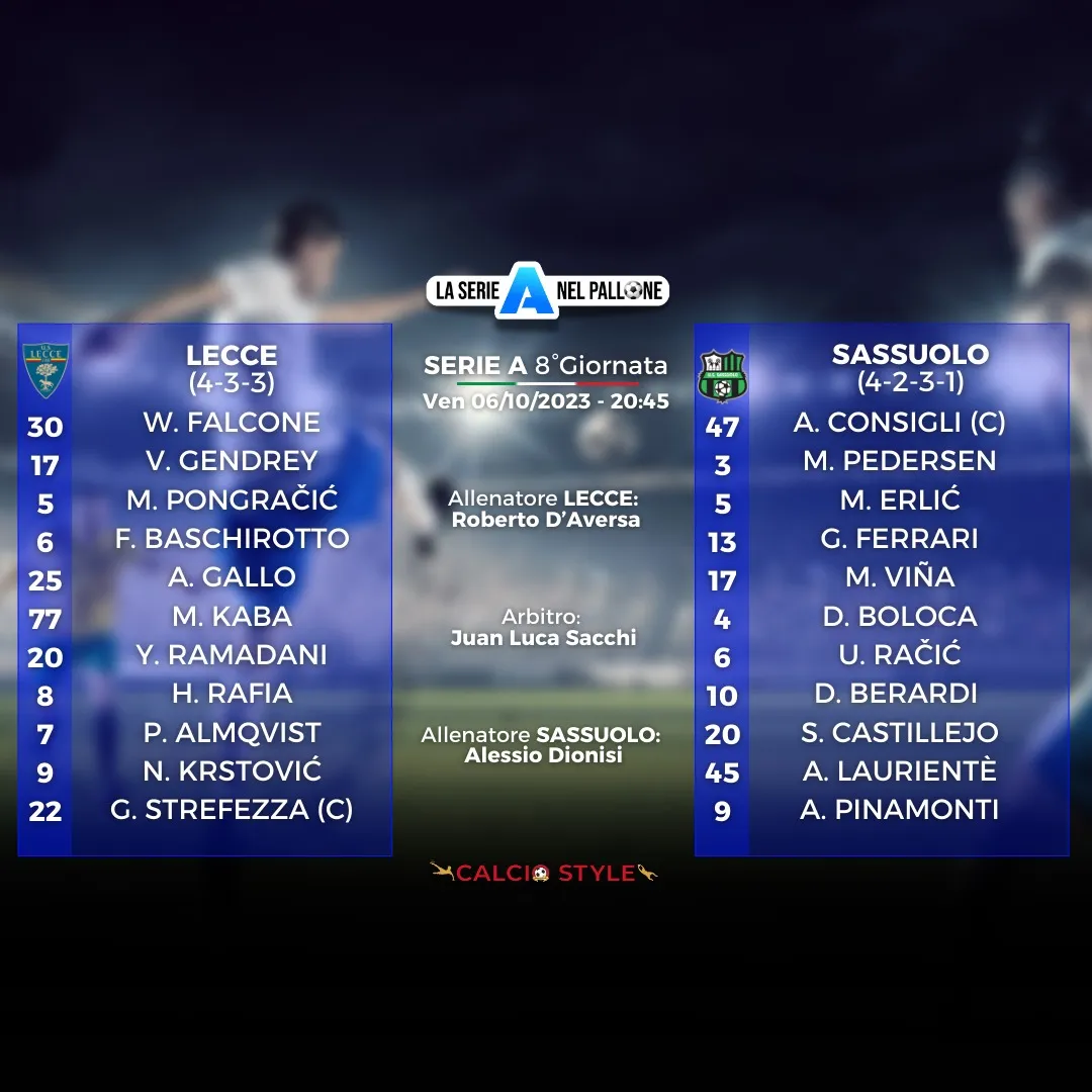 Lecce - sassuolo