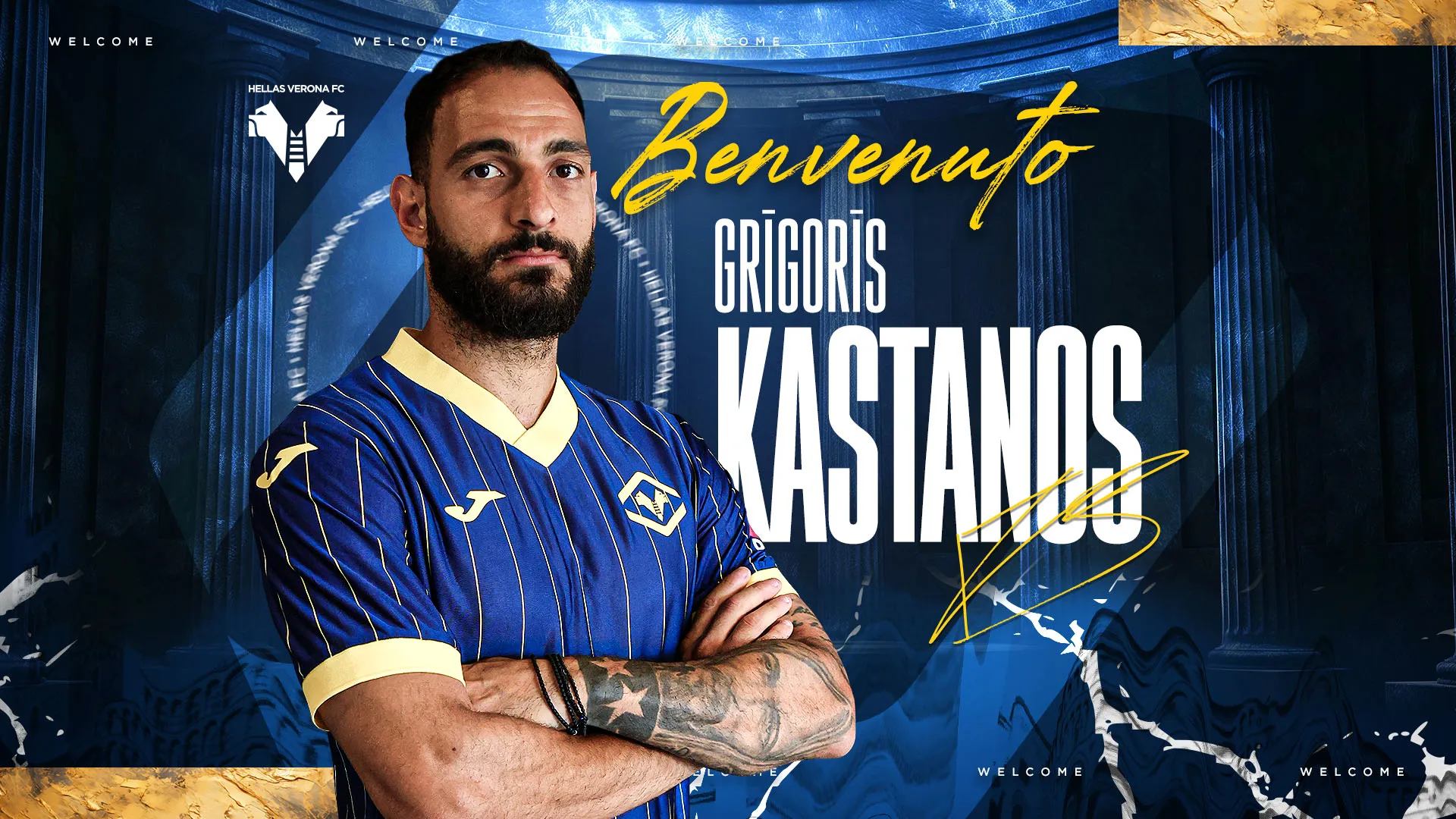 Hellas Verona, UFFICIALE l'arrivo di Grigoris Kastanos