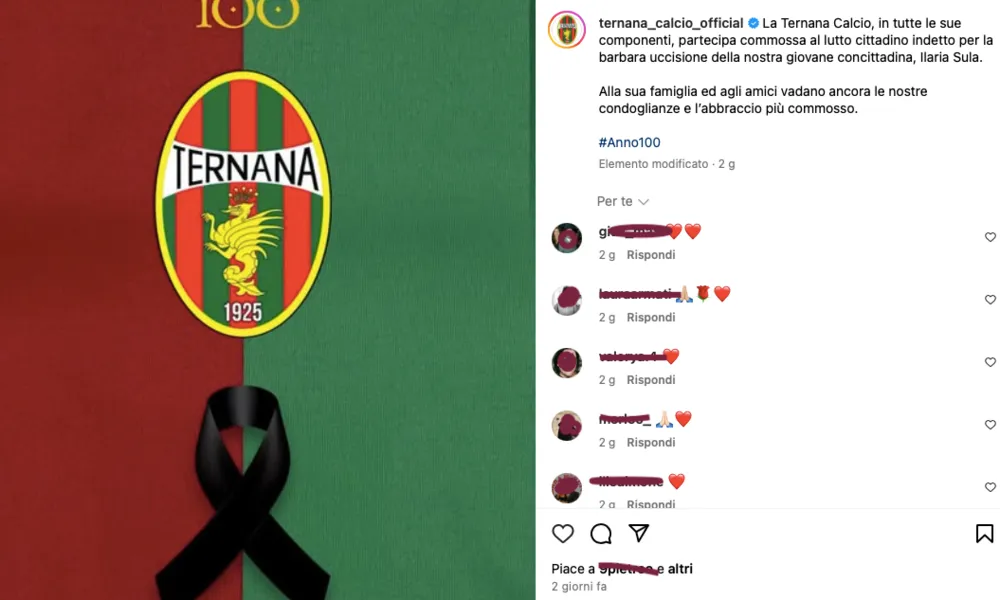 Ternana contro la violenza sulle donne