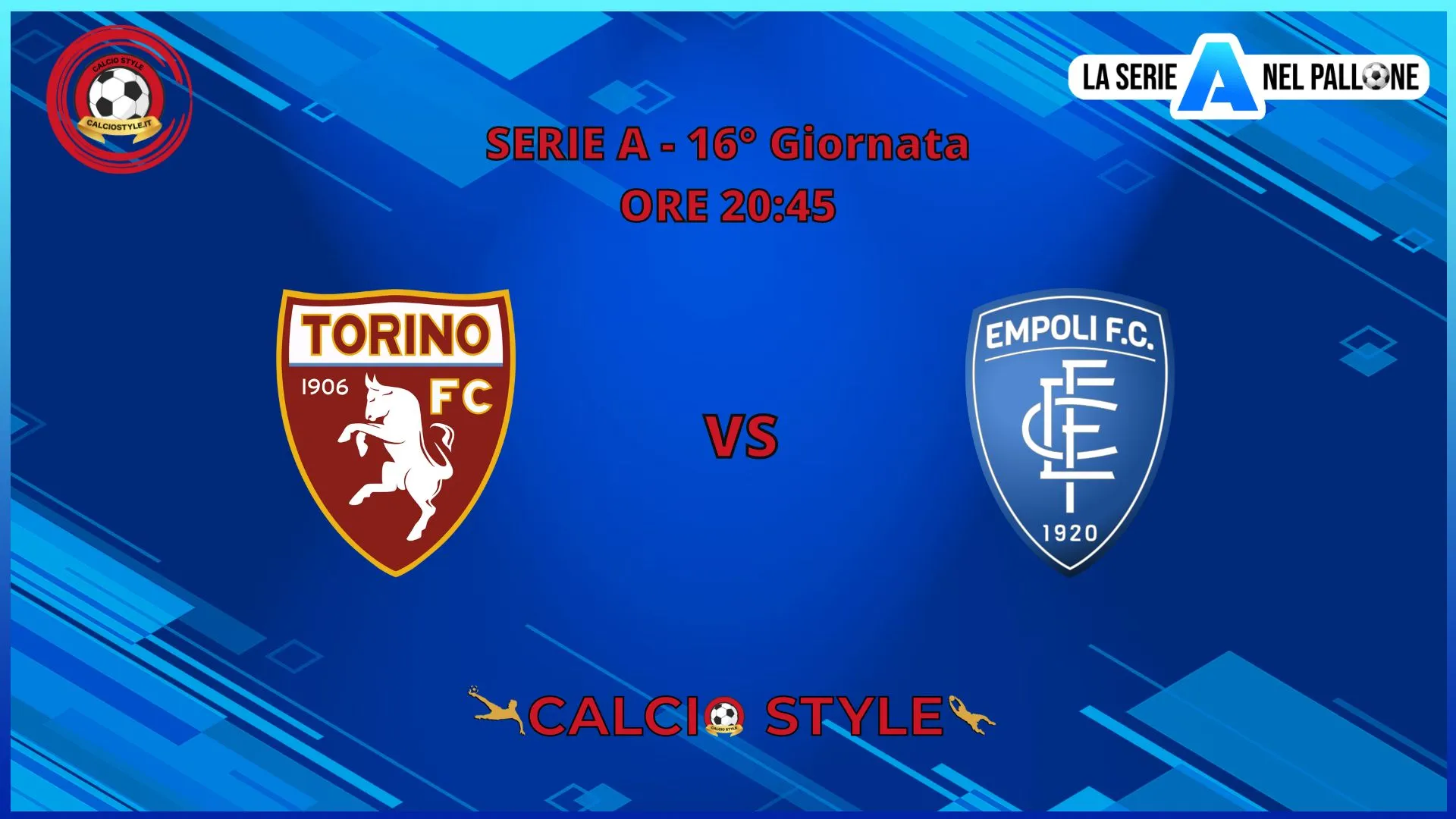 Torino - Empoli: probabili formazioni e dove vederla