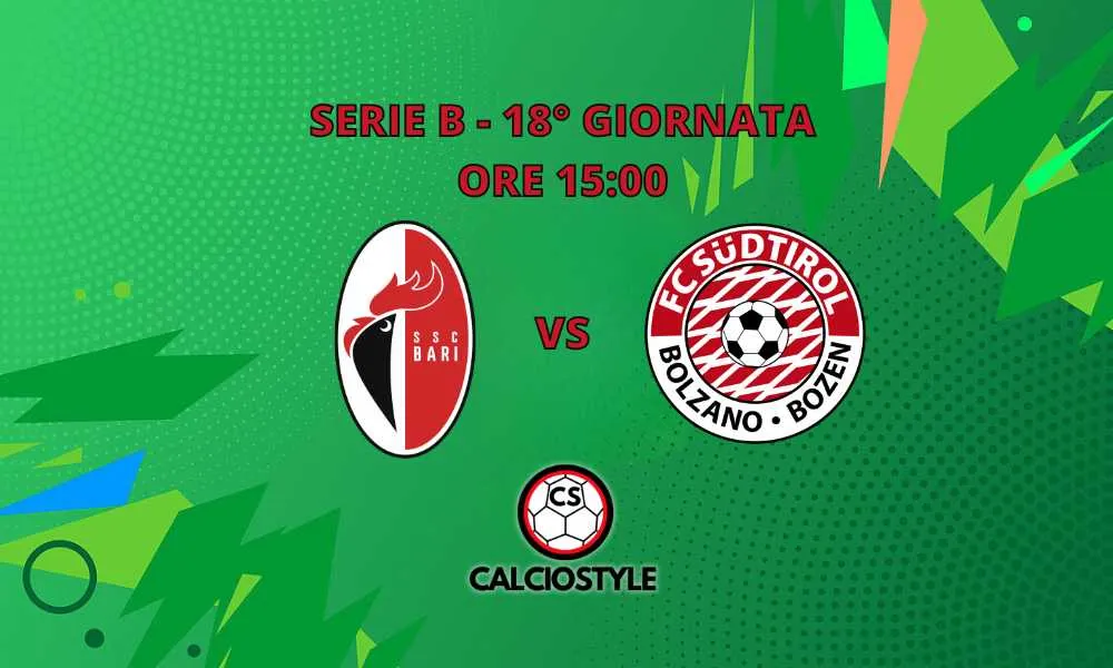 Bari-Sudtirol, probabili formazioni e dove vederla