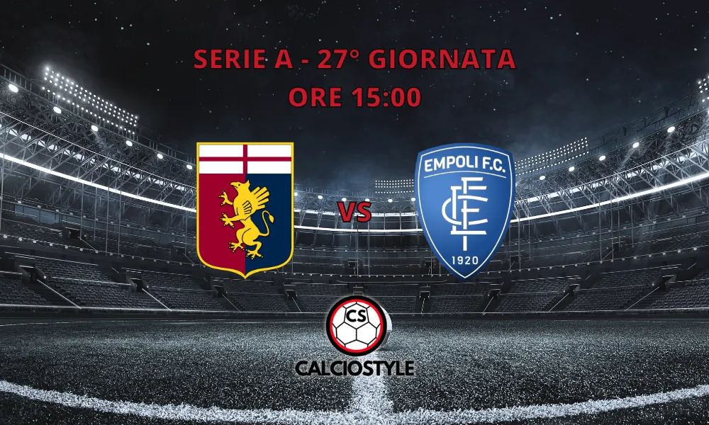 Genoa-Empoli, le ultimissime sulle formazioni