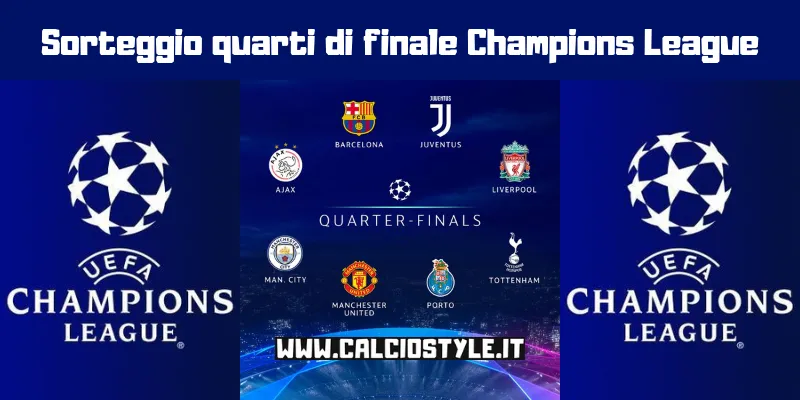 Sorteggio Champions League: ecco gli accoppiamenti dei quarti di finale