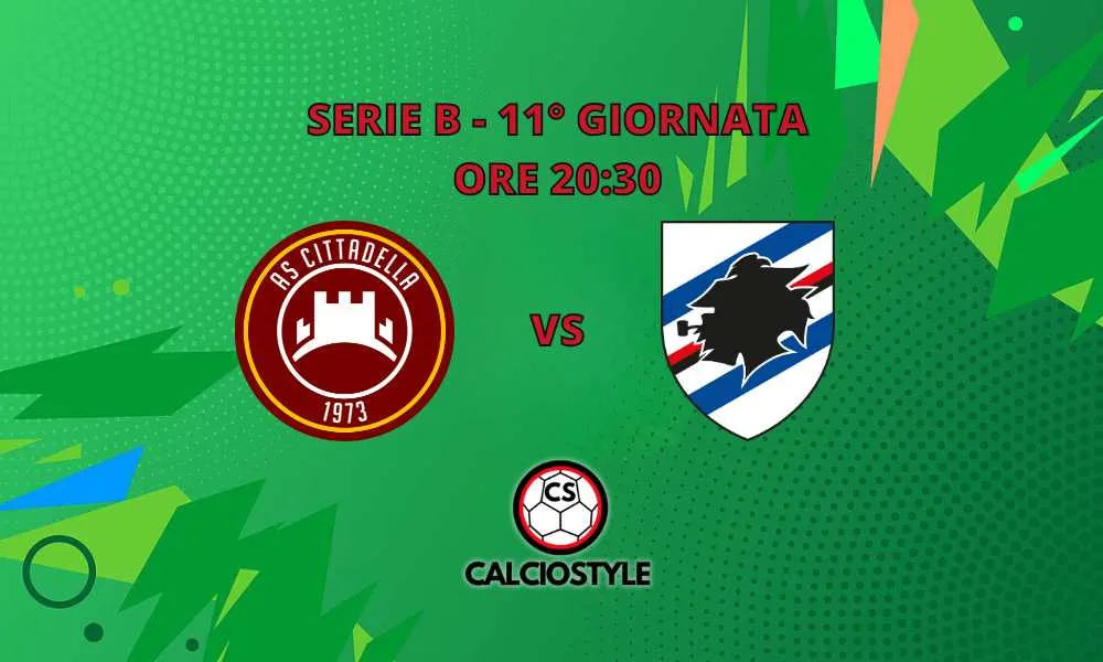 Cittadella-Sampdoria, probabili formazioni e dove vederla
