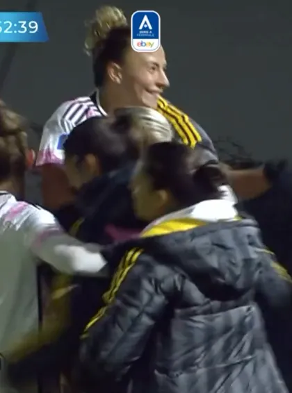 Juventus Arianna Caruso esulta dopo il gol