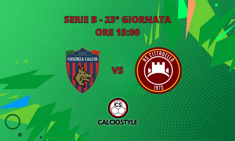 Cosenza-Cittadella, probabili formazioni e dove vederla
