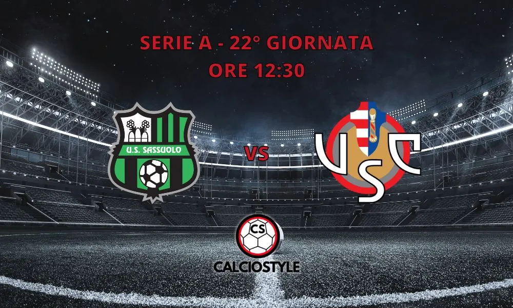 Sassuolo-Cremonese, le formazioni ufficiali: Grosso sorprende in attacco