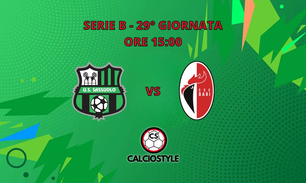 Sassuolo-Bari: probabili formazioni e dove vederla