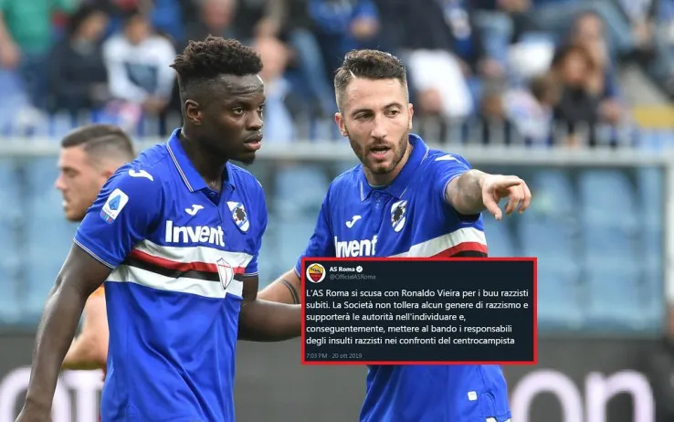 Cori razzisti a Vieira, la Roma si scusa