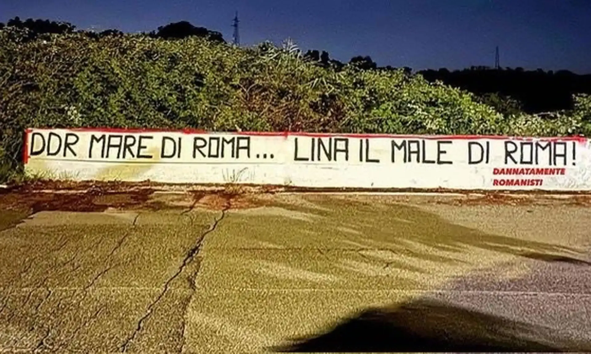 Roma, striscione contro Lina Souloukou