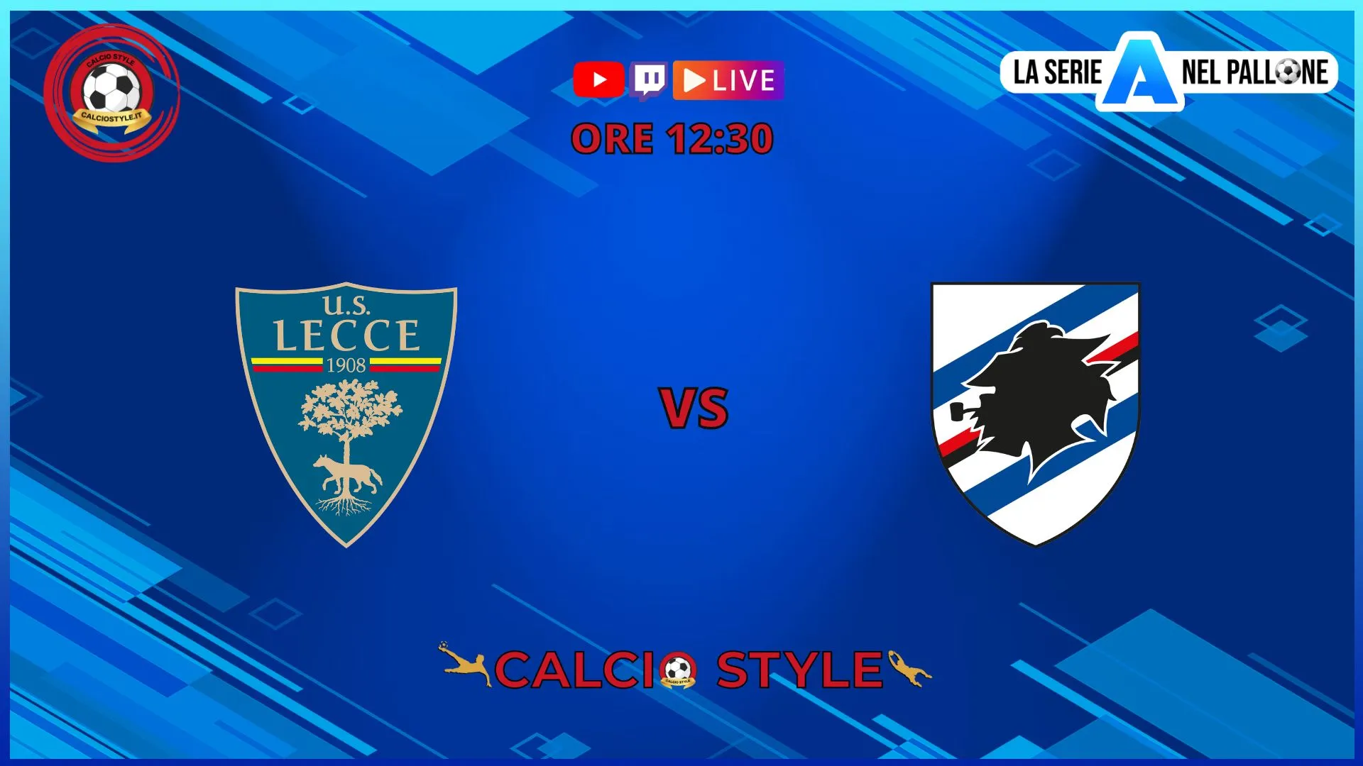 Lecce-Sampdoria, le formazioni ufficiali