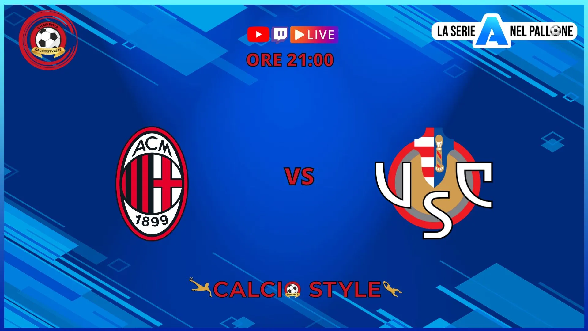 Milan-Cremonese, le ufficiali: 4 cambi belgi per Pioli| Afena-Gyan per Ballardini