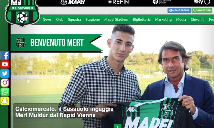 Sassuolo, ufficiale l'arrivo di Muldur dal Rapid