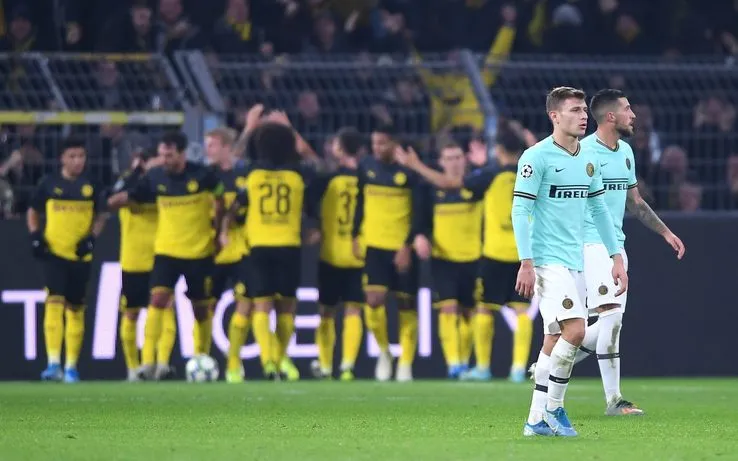 Borussia Dortmund-Inter 3-2: i nerazzurri durano solo un tempo