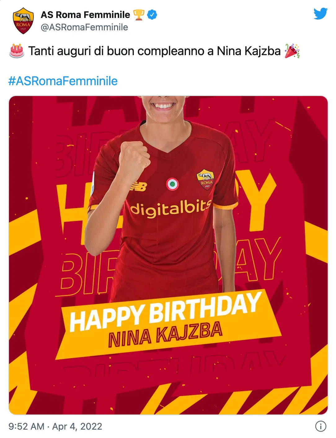 Tanti auguri a Nina Kajzba