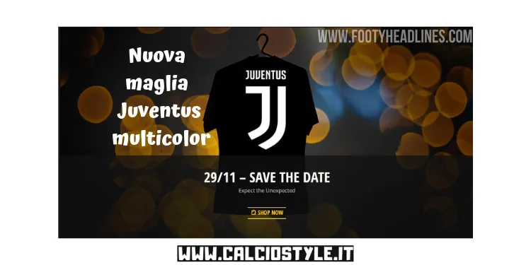 Maglia Juventus multicolor: data e prezzo di vendita